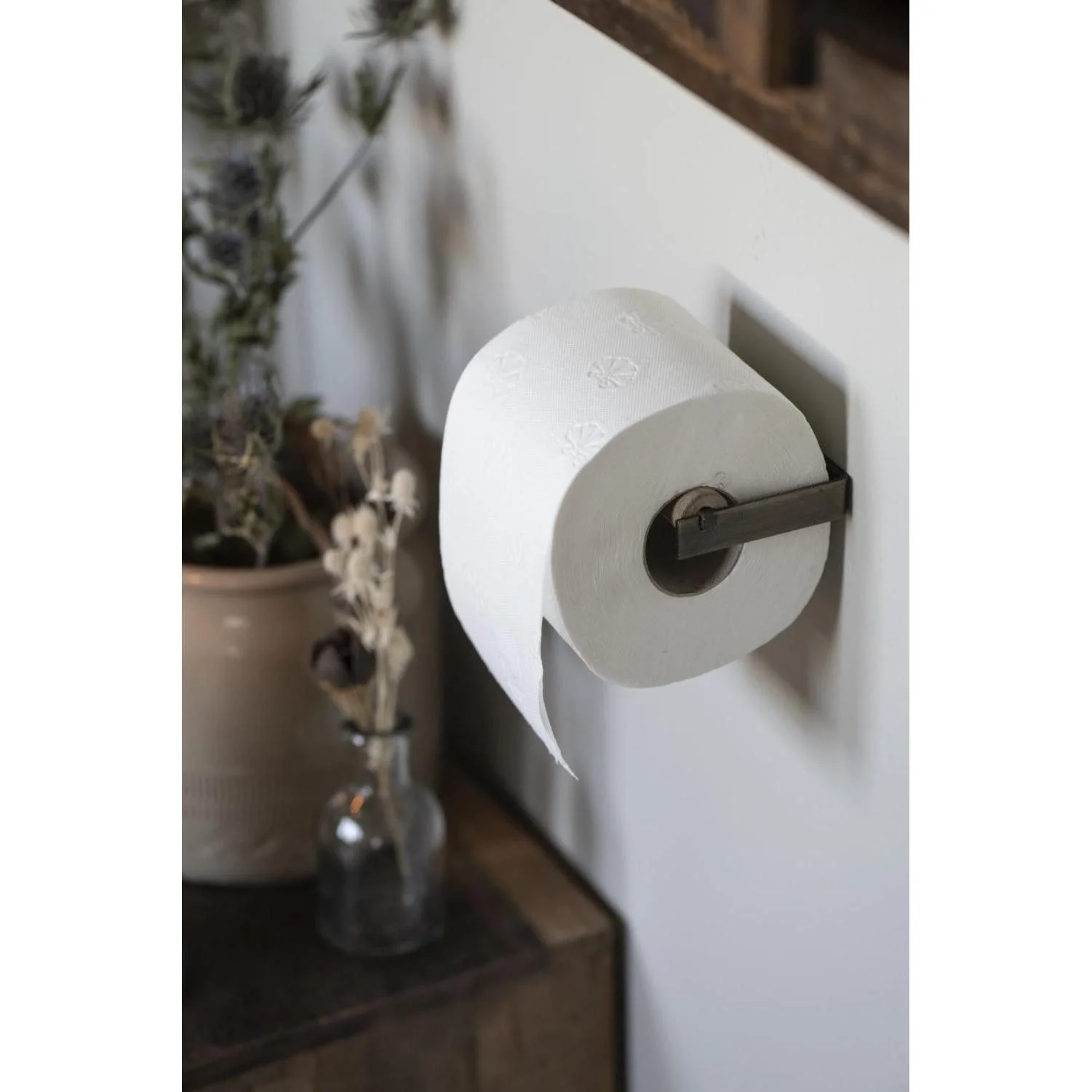 Toilettenrollenhalter ALTUM – Bronze & Akazienholz